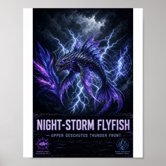 Night Storm Flyfish Upper Deschutes Poster (Voorkant)