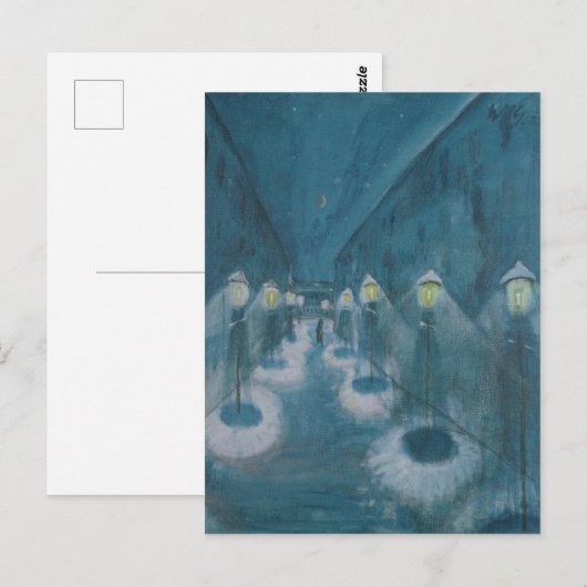 Night Street (Street By Night) (1922) Walter Grama Briefkaart (Voorkant / Achterkant)