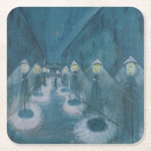 Night Street (Street By Night) (1922) Walter Grama Kartonnen Onderzetters