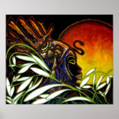 Night Sun Spirtual Melanin Goddess Poster (Voorkant)