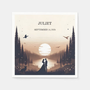 Night Sunset Moon Cloud Twilight Vrijgezellenfeest Servet