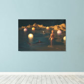 Night Swimming Canvas Afdruk (Insitu (Houten vloer))