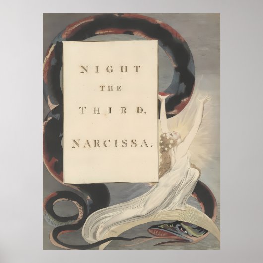 Night the Third Narcissa, van Edward Young's Poster (Voorkant)