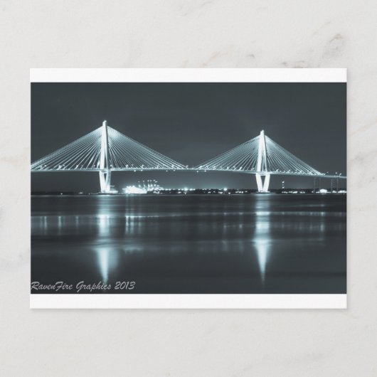 Night Time Bridge Briefkaart (Voorkant)