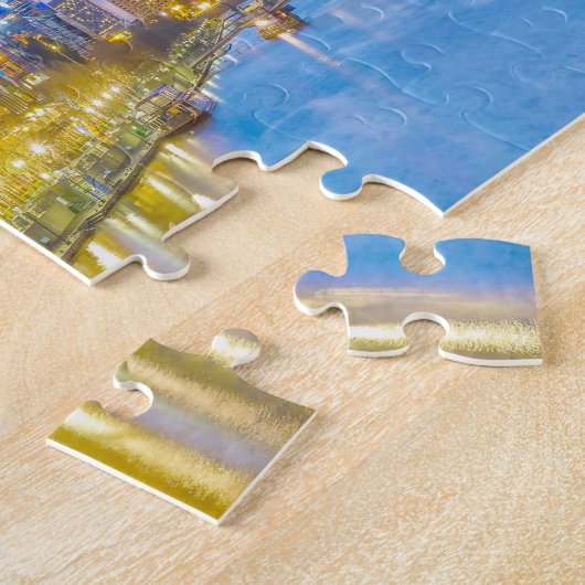 Night Time Melbourne Australië Legpuzzel (Zijkant)