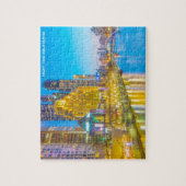 Night Time Melbourne Australië Legpuzzel (Verticaal)