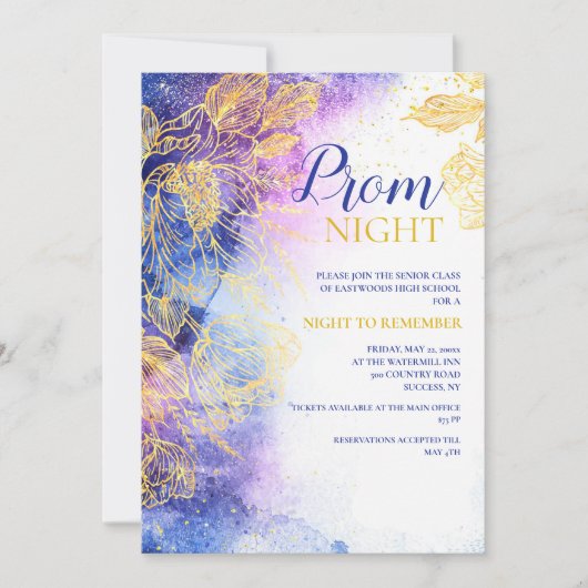 Night to Remember Uitnodiging voor het bal (Voorkant)