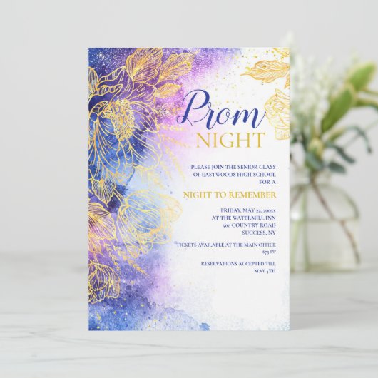 Night to Remember Uitnodiging voor het bal (Staand voorkant)