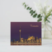 Night Toronto skyline briefkaart (Staand voorkant)