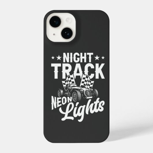 Night Track Neon Lights White Formula iPhone Hoesje (Achterkant)