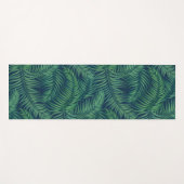 Night Tropical Palm Leaves Pattern Yogamat (Voorkant (horizontaal))