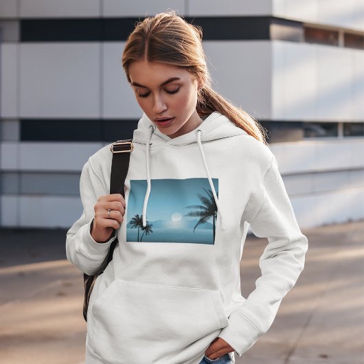 Night Tropical Schilderachtig Hoodie