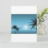 Night Tropical Schilderachtig Kaart (Staand voorkant)
