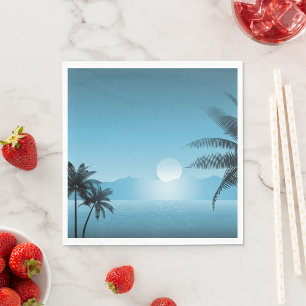 Night Tropical Schilderachtig Servet