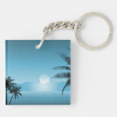 Night Tropical Schilderachtig Sleutelhanger (Achterkant)