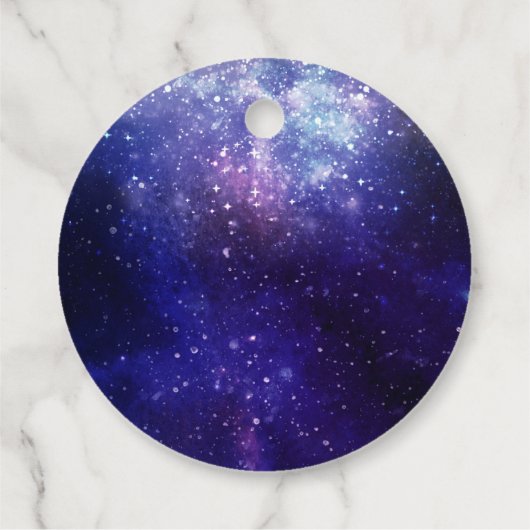 Night under the Stars Galaxy Bedankt Bedankjes Labels (Achterkant)