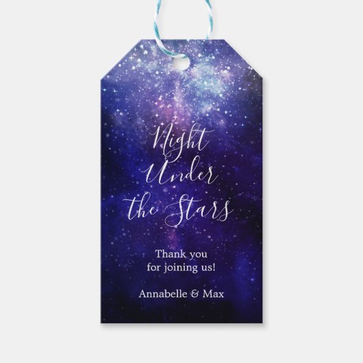 Night under the Stars Galaxy Bedankt Cadeaulabel (Voorkant)