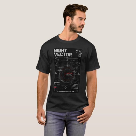 Night Vector | Grid Anomalie Protocol T-shirt (Voorkant volledig)