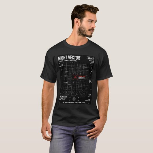Night Vector | Grid Anomaly Protocol T-shirt (Voorkant volledig)