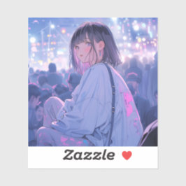 Night view | 東京娘 GenerartiveAI シール Sticker