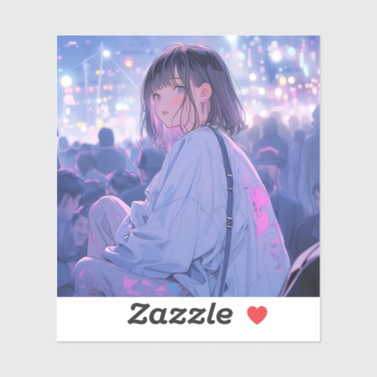 Night view | 東京娘 GenerartiveAI シール Sticker (Vel)