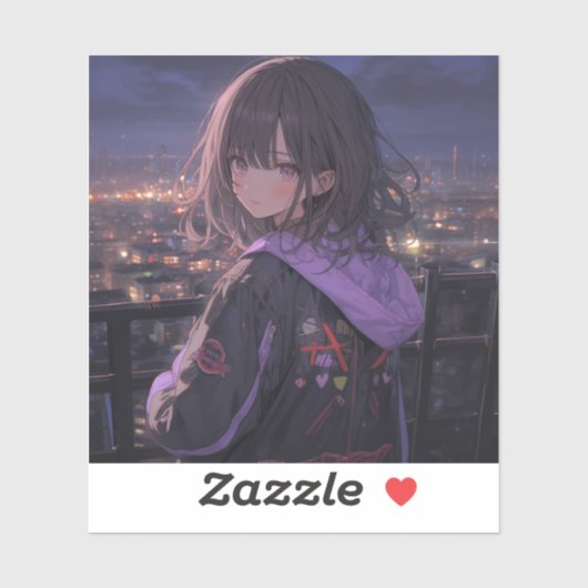 Night view | 東京娘 GenerartiveAI シール Sticker (Vel)