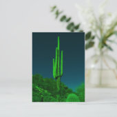 Night Vision Cactus Briefkaart (Staand voorkant)