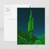 Night Vision Cactus Briefkaart (Voorkant / Achterkant)