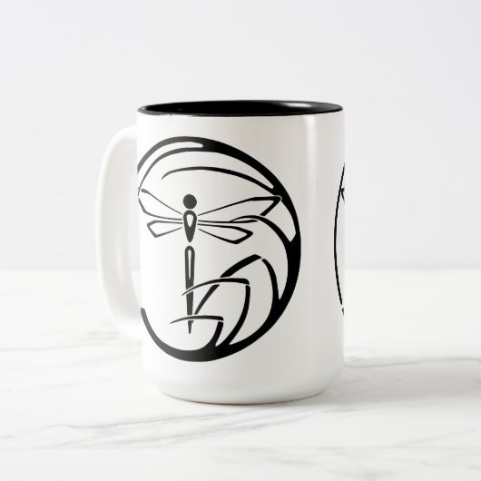 Night Warden - Double Dragonfly B&W - Mok (Voorkant links)