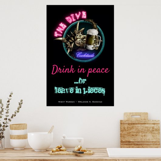 Night Warden - Het Poster Dive (Design #3) (Keuken)