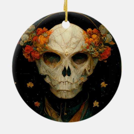 Night Warlock Fantasy Keramisch Ornament (Achterkant)