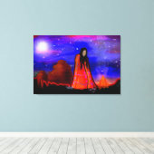 Night Watch - Native American Canvas Afdruk (Insitu (Houten vloer))