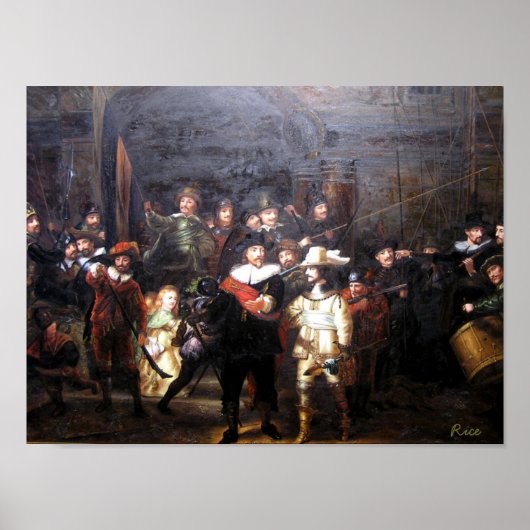 Night Watch - Rembrandt Poster (Voorkant)
