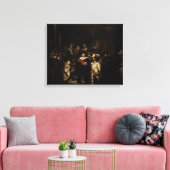 Night Watch van Rembrandt Canvas Afdruk (Insitu (Woonkamer))