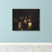 Night Watch van Rembrandt Canvas Afdruk (Insitu (Houten vloer))