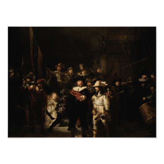 Night Watch van Rembrandt Foto Afdruk (Voorkant)