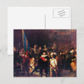 Night Watch van Rembrandt Harmenszoon van Rijn Briefkaart (Voorkant / Achterkant)