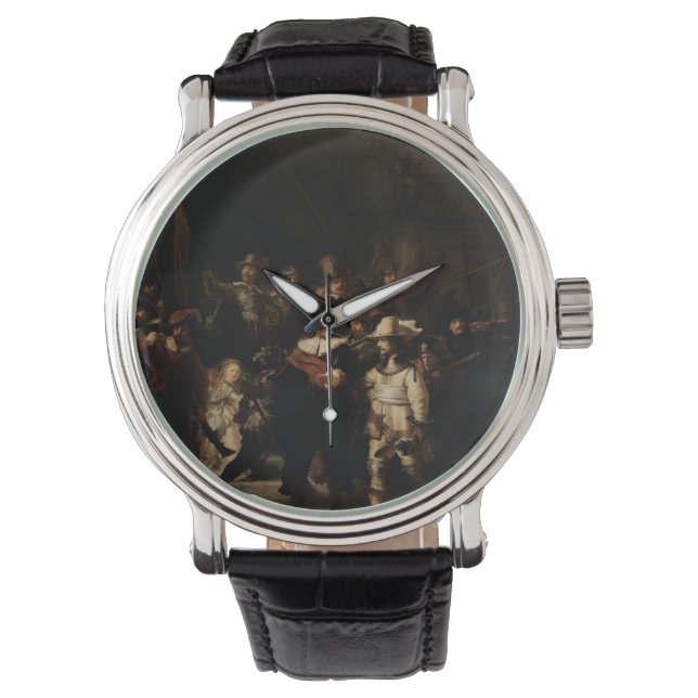Night Watch van Rembrandt Horloge (Voorkant)