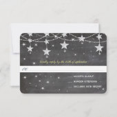 Night Wedding Chalkboard onder de sterren RSVP (Voorkant)