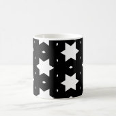 Night White Black Star Shape Pattern Koffiemok (Center)