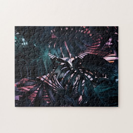 Night Wild Oerwoud Tropical Parrots Legpuzzel (Horizontaal)