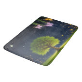 Night Willow Tree met vlinders en vuurvliegjes Badmat (Gekanteld)