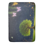 Night Willow Tree met vlinders en vuurvliegjes Badmat (Voorkant Verticaal)