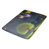 Night Willow Tree met vlinders en vuurvliegjes Badmat (Gekanteld)