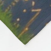 Night Willow Tree met vlinders en vuurvliegjes Fleece Deken (Hoek)