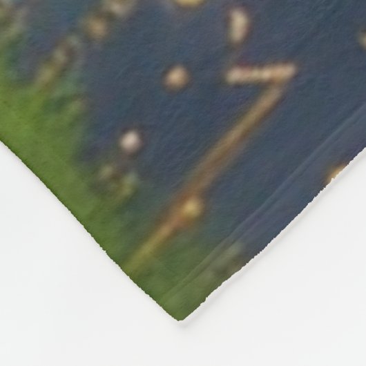 Night Willow Tree met vlinders en vuurvliegjes Fleece Deken (Hoek)