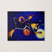 Night Witch Cat Legpuzzel (Horizontaal)
