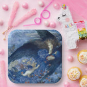 Night with her Train of Stars (Angel with Cherubs) Papieren Bordje (Feest)