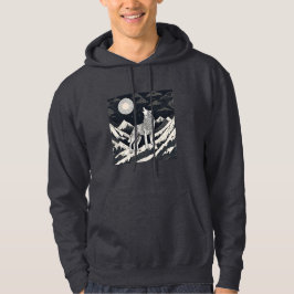 Night Wolf Howl - Moonlight & Forest esthetiek Hoodie