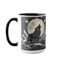 Night Wolf Howl - Moonlight & Forest esthetiek